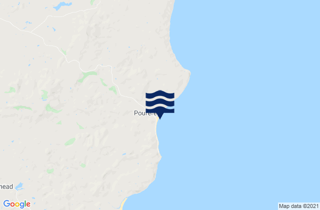Mappa delle Getijden in Pourerere, New Zealand