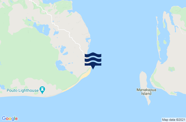 Mappa delle Getijden in Pouto Point, New Zealand