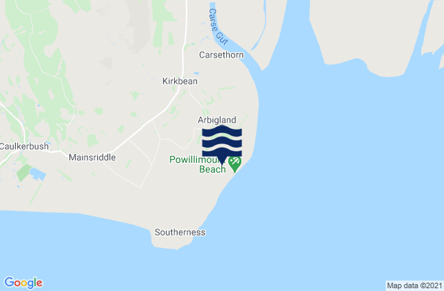 Mappa delle Getijden in Powillimount Beach, United Kingdom
