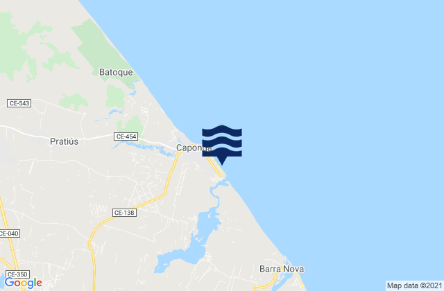 Mappa delle Getijden in Praia Barra do Caponga, Brazil