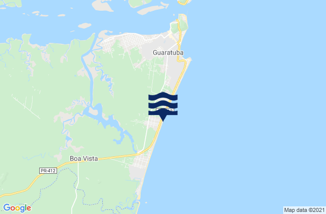 Mappa delle Getijden in Praia Grande, Brazil