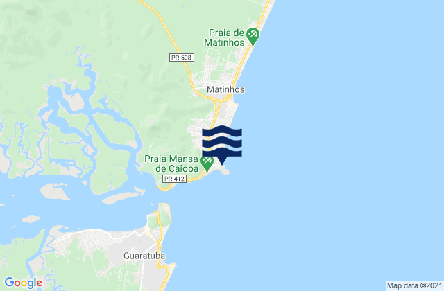 Mappa delle Getijden in Praia Mansa, Brazil