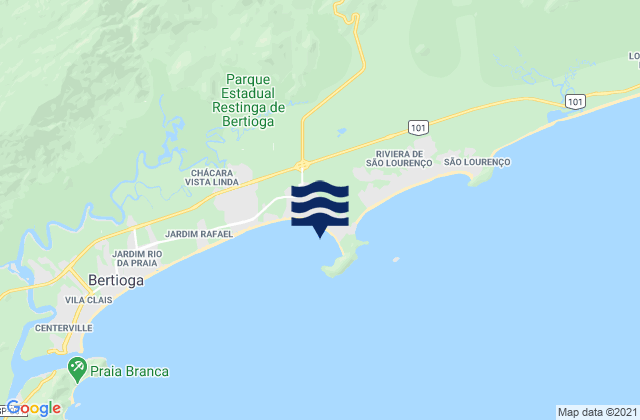 Mappa delle Getijden in Praia da Bertioga, Brazil