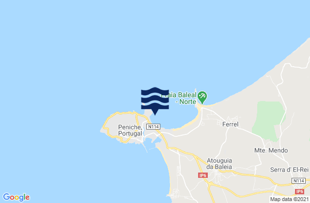 Mappa delle Getijden in Praia da Gâmboa, Portugal