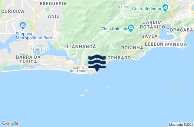 Mappa delle Getijden in Praia da Joatinga, Brazil