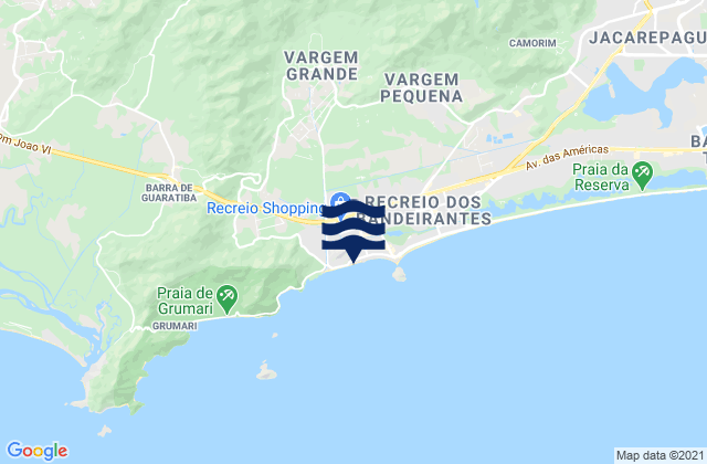 Mappa delle Getijden in Praia da Macumba, Brazil