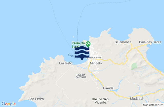Mappa delle Getijden in Praia da Matiota, Cabo Verde