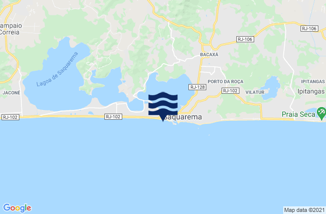 Mappa delle Getijden in Praia da Vila, Brazil