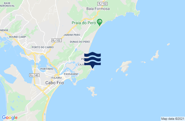 Mappa delle Getijden in Praia das Conchas, Brazil