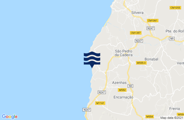 Mappa delle Getijden in Praia das Furnas, Portugal