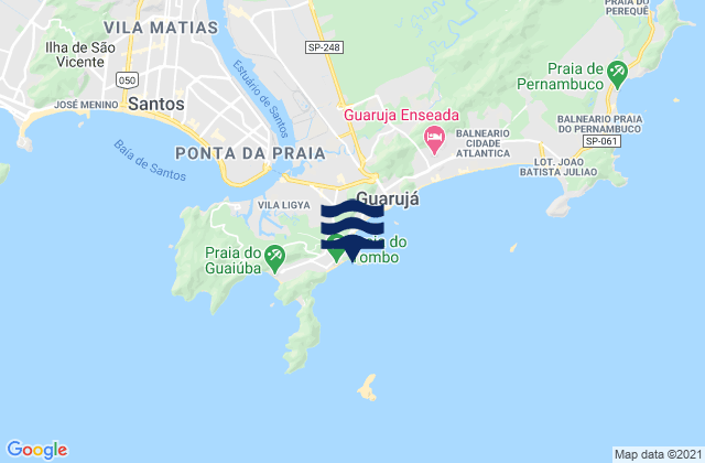 Mappa delle Getijden in Praia de Asturias, Brazil