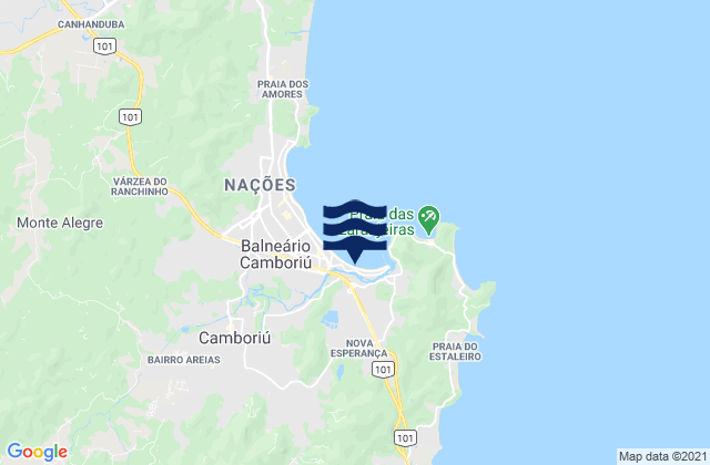 Mappa delle Getijden in Praia de Camboriú, Brazil