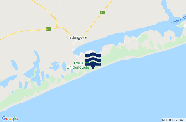 Mappa delle Getijden in Praia de Chidenguele, Mozambique