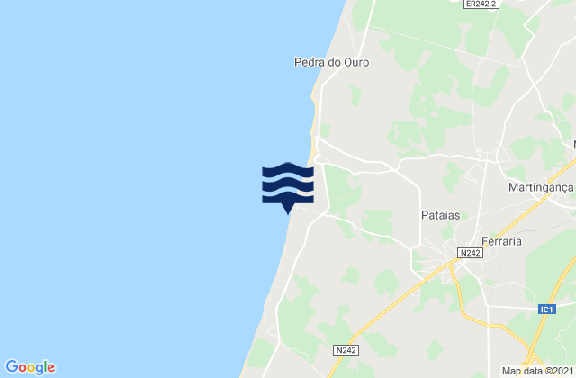 Mappa delle Getijden in Praia de Vale Furado, Portugal