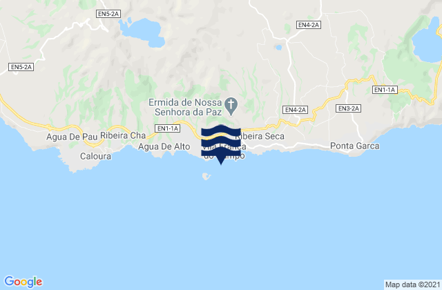 Mappa delle Getijden in Praia do Corpo Santo, Portugal