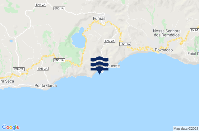 Mappa delle Getijden in Praia do Fogo, Portugal
