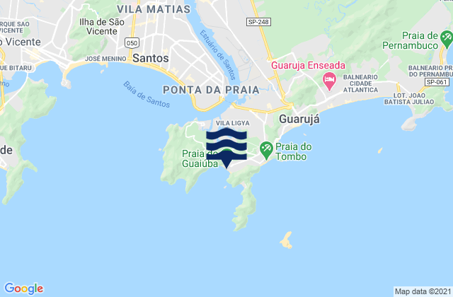 Mappa delle Getijden in Praia do Guaiuba, Brazil
