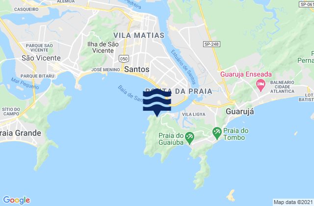 Mappa delle Getijden in Praia do Góis, Brazil