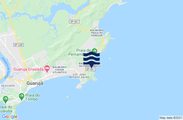 Mappa delle Getijden in Praia do Mar Casado, Brazil