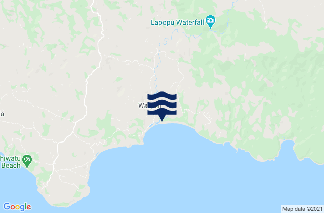 Mappa delle Getijden in Praimutung, Indonesia