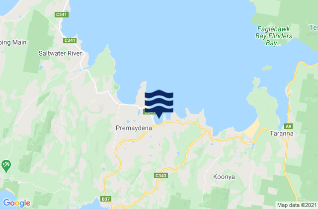Mappa delle Getijden in Premaydena, Australia