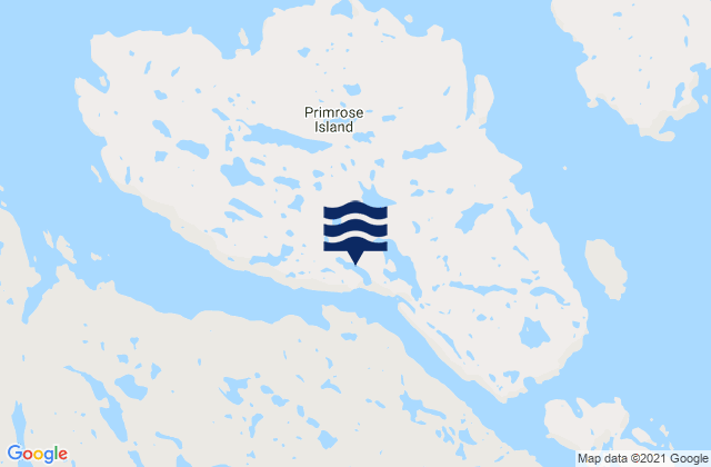 Mappa delle Getijden in Primrose Island, Canada