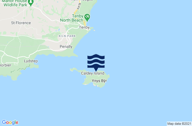 Mappa delle Getijden in Priory Bay Beach, United Kingdom