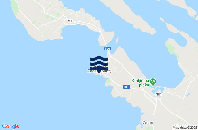 Mappa delle Getijden in Privlaka, Croatia