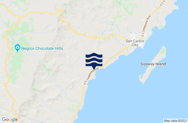 Mappa delle Getijden in Prosperidad, Philippines