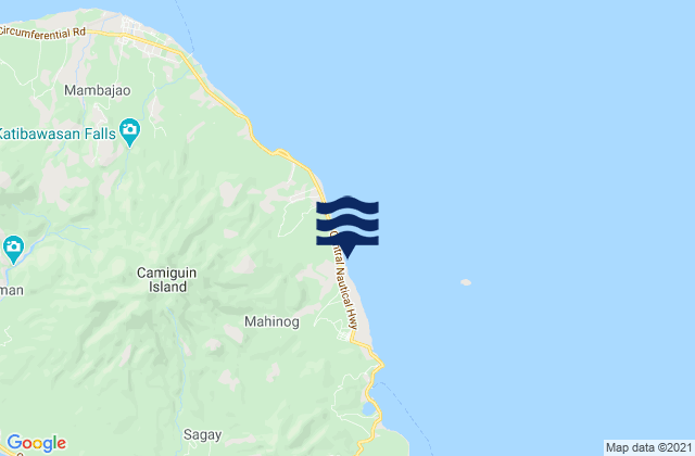 Mappa delle Getijden in Province of Camiguin, Philippines