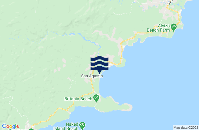 Mappa delle Getijden in Province of Surigao del Sur, Philippines