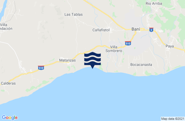 Mappa delle Getijden in Provincia de Peravia, Dominican Republic