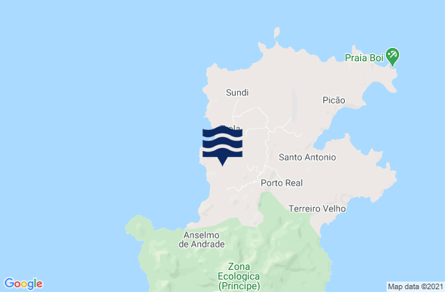 Mappa delle Getijden in Príncipe, Sao Tome and Principe