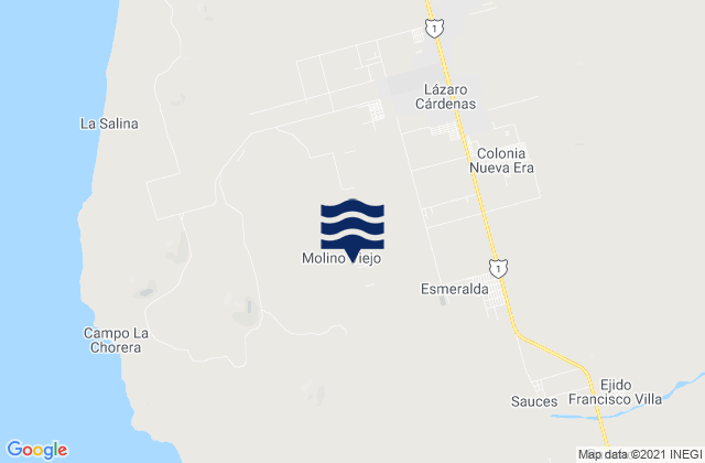 Mappa delle Getijden in Pueblo Benito García, Mexico