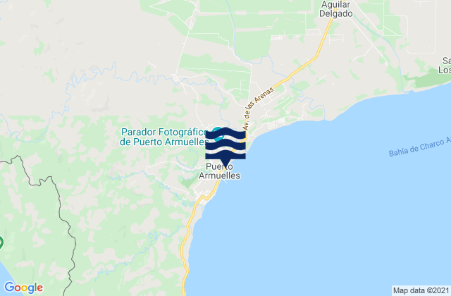 Mappa delle Getijden in Puerto Armuelles, Panama