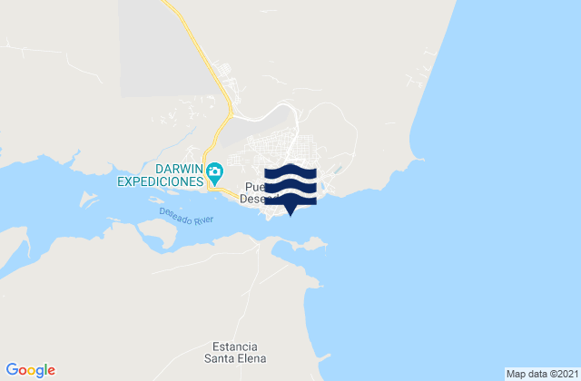 Mappa delle Getijden in Puerto Deseado, Argentina