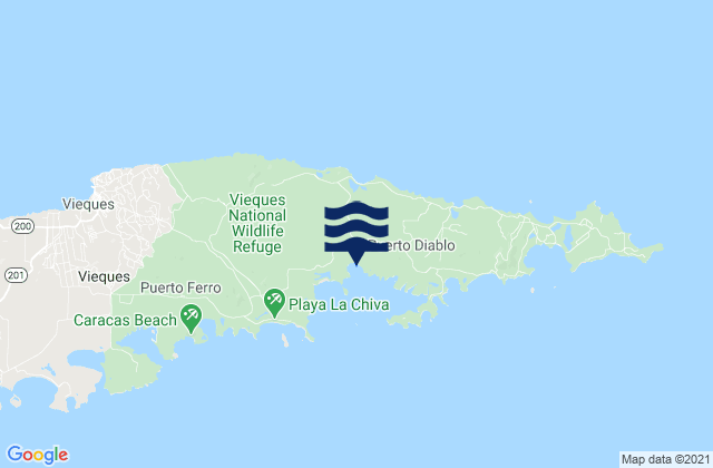 Mappa delle Getijden in Puerto Diablo Barrio, Puerto Rico