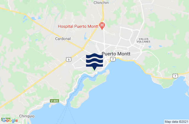 Mappa delle Getijden in Puerto Montt, Chile