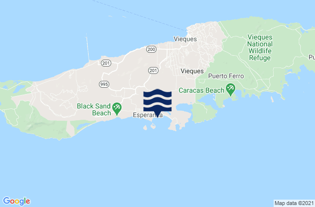 Mappa delle Getijden in Puerto Real Barrio, Puerto Rico