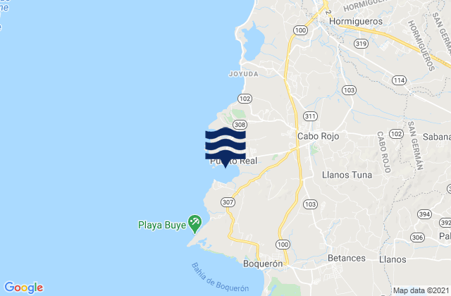 Mappa delle Getijden in Puerto Real, Puerto Rico