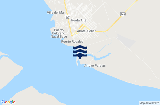 Mappa delle Getijden in Puerto Rosales, Argentina