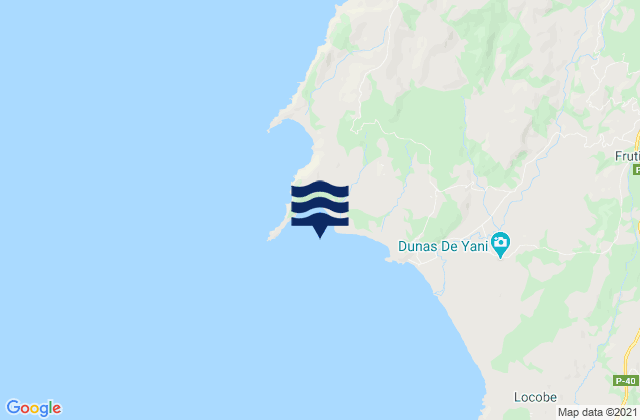 Mappa delle Getijden in Puerto Yana, Chile