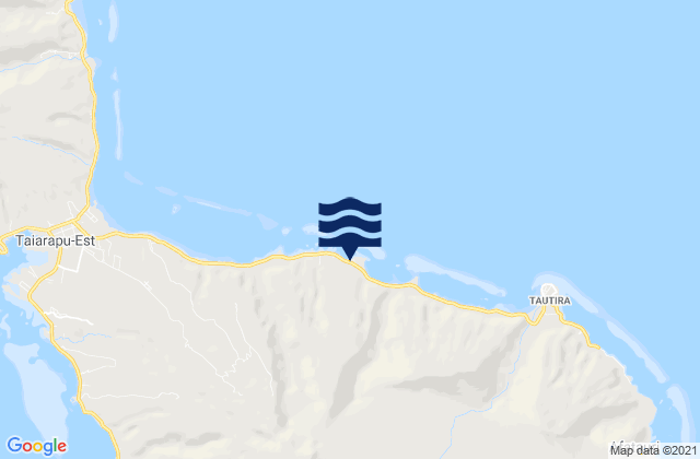 Mappa delle Getijden in Pueu, French Polynesia