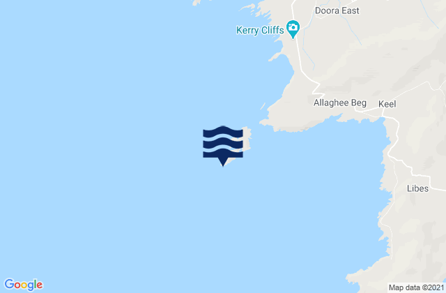 Mappa delle Getijden in Puffin Island, Ireland