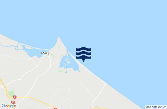 Mappa delle Getijden in Pukehina Beach, New Zealand