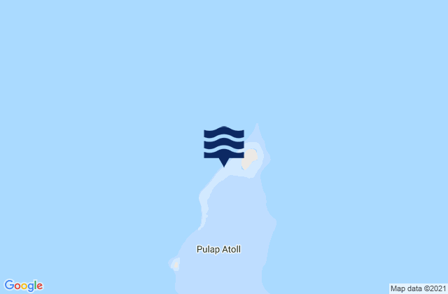 Mappa delle Getijden in Pulap Atoll, Micronesia