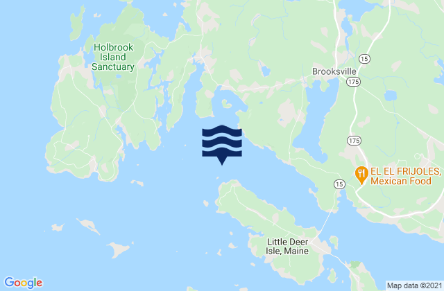 Mappa delle Getijden in Pumpkin Island north of, United States