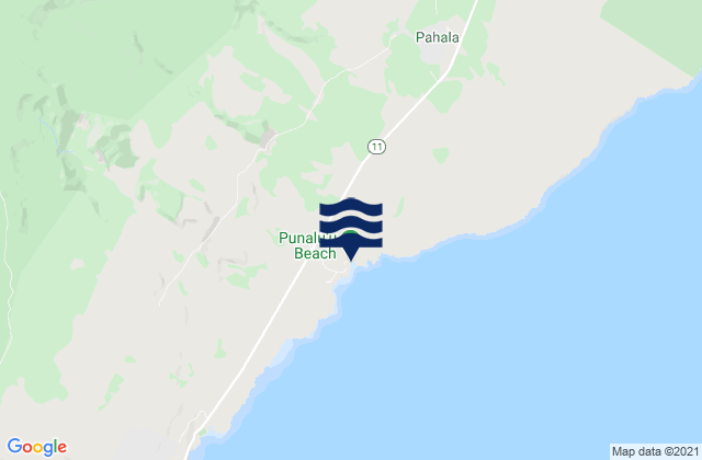 Mappa delle Getijden in Punalu‘u Beach, United States