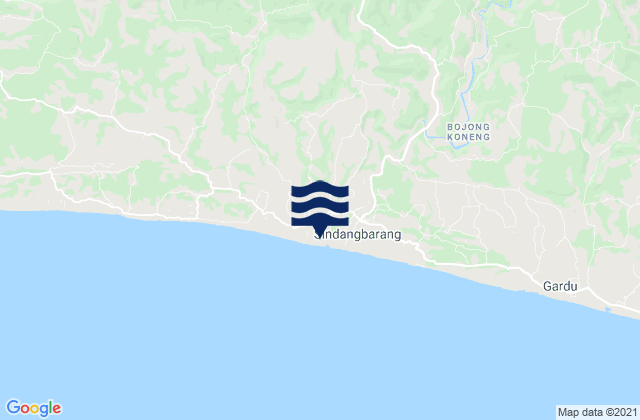 Mappa delle Getijden in Puncak, Indonesia