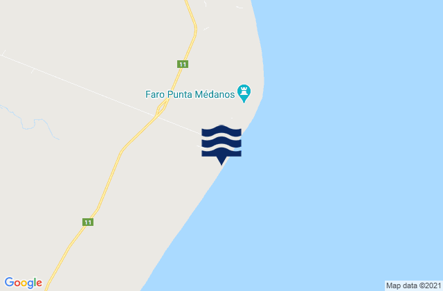 Mappa delle Getijden in Punta Medanos, Argentina